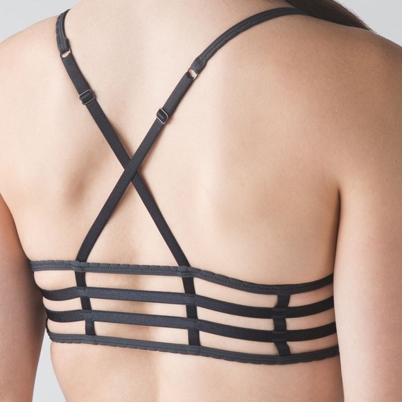 Lululemon size 8 Hot Spell Lattice Bra Grey and Black - Picture 3 of 9